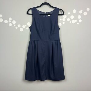 J. Crew Factory Navy Sleeveless Fit & Flare Dress Size 8 Pockets